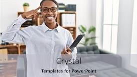  Presentation with memory psychology - Presentation theme with african-woman-working-at-psychology background and a  colored foreground