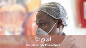  Presentation with butchery - Presentation design having african-woman-working background and a coral colored foreground