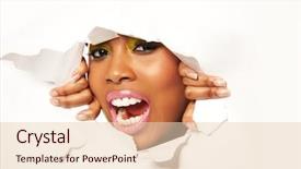  Presentation with african culture - Theme with african woman background and a lemonade colored foreground