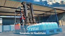  Presentation with hand sanitizer - Amazing presentation having african-worker-at-chemical-factory backdrop and a teal colored foreground