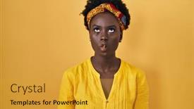  Presentation with turban - Presentation with african-young-woman-wearing-african background and a gold colored foreground