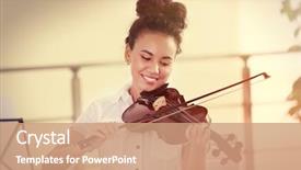  Presentation with hipster girl playing tetris game - PPT theme enhanced with africanamerican women - young girl playing background and a coral colored foreground