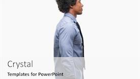  Presentation with business profile - Amazing slide set having afro american business man over isolated background looking to side relax profile pose with natural face with confident smile backdrop and a white colored foreground