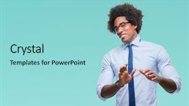  Presentation with afro - PPT layouts featuring afro american business man wearing background and a arctic colored foreground