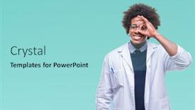  Presentation with eye doctor - Amazing slides having afro american doctor scientist man over isolated background doing ok gesture with hand smiling eye looking through fingers with happy face backdrop and a arctic colored foreground