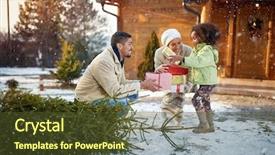  Presentation with african american girl power business - Theme having afro american girl with christmas background and a tawny brown colored foreground