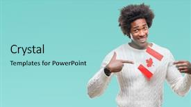  Presentation with canada flag - Presentation theme having afro american man flag background and a  colored foreground