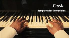  Presentation with festival music band hands playing - Slide deck with african americans art - afro american man hands playing background and a black colored foreground