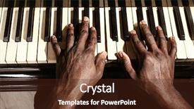  Presentation with afro - Slide deck having afro american man hands playing background and a tawny brown colored foreground