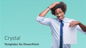  Presentation with native american feather - Amazing presentation having afro-american-man-holding-blank backdrop and a arctic colored foreground