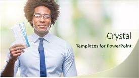  Presentation with native american indian mexico - PPT layouts with afro american man holding boarding background and a soft green colored foreground