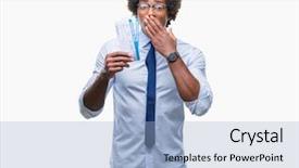  Presentation with afro - Cool new presentation theme with afro american man holding boarding backdrop and a  colored foreground