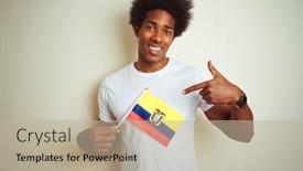  Presentation with colombia - Amazing presentation theme having american man holding colombia colombian backdrop and a mint green colored foreground