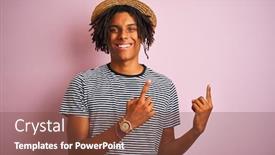  Presentation with navy - Presentation theme consisting of afro-american-man-with-dreadlocks background and a tawny brown colored foreground