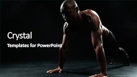 Presentation with black man - PPT layouts enhanced with afro american sports man doing background and a black colored foreground