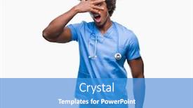  Presentation with hand surgeon - Slides consisting of afro american surgeon doctor man over isolated background peeking in shock covering face and eyes with hand looking through fingers with embarrassed expression background and a teal colored foreground