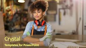  Presentation with american equality - Beautiful theme featuring afro american woman craftswoman working backdrop and a tawny brown colored foreground