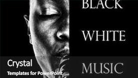  Presentation with afro - Presentation featuring afro american woman with saxaphone background and a  colored foreground