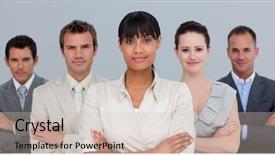  Presentation with american indian culture - Presentation having afro-american young businesswoman lead background and a  colored foreground