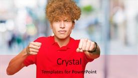  Presentation with afro hair salon - Presentation consisting of afro hair wearing red background and a red colored foreground