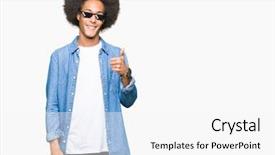  Presentation with happy life - Presentation theme featuring afro hair wearing thug life background and a white colored foreground