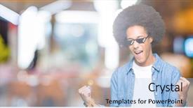  Presentation with celebration life - Presentation consisting of afro hair wearing thug background and a light blue colored foreground