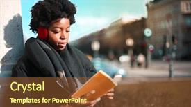  Presentation with kids reading book - Beautiful slide set featuring afro woman reading a book backdrop and a tawny brown colored foreground