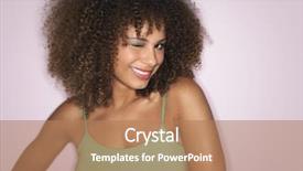  Presentation with curly hair - Amazing presentation theme having afro woman with curly hair backdrop and a coral colored foreground