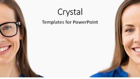  Presentation with eye surgery - Amazing presentation design having after laser eye surgery backdrop and a white colored foreground