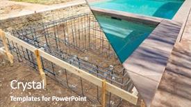  Presentation with build - PPT layouts having after pool build construction background and a coral colored foreground