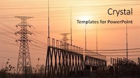  Presentation with distribution - Slide set enhanced with afterglow of the transmission tower background and a blonde colored foreground