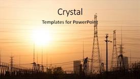  Presentation with transmission belts - Audience pleasing presentation design consisting of afterglow of the transmission tower backdrop and a lemonade colored foreground