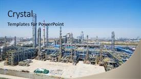  Presentation with tower - Theme with afterglow of the transmission tower background and a light blue colored foreground