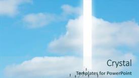  Presentation with bulb - Slide set featuring afterlife - businesswoman with bulb head multiplied background and a light blue colored foreground