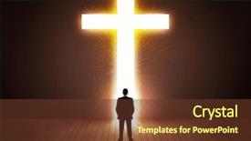  Presentation with railroad crossing railroad crossing sign - PPT layouts enhanced with afterlife - man looking at bright cross background and a tawny brown colored foreground