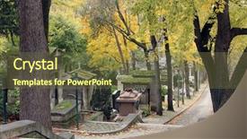  Presentation with cemetery - Presentation consisting of afterlife - pere lachaise cemetery paris france background and a tawny brown colored foreground