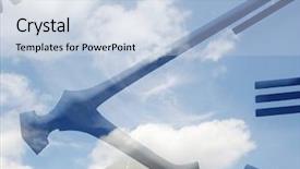  Presentation with clock - Presentation theme consisting of afterlife - road leading in to blue background and a light blue colored foreground