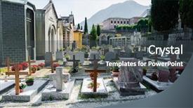  Presentation with day of the dead - Cool new theme with afterlife - small cemetery in italy backdrop and a dark gray colored foreground