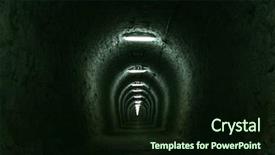  Presentation with tunnel - PPT theme featuring afterlife - tunnel of life background and a wine colored foreground