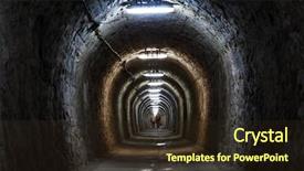  Presentation with tunnel - Audience pleasing PPT theme consisting of afterlife - tunnel of life backdrop and a wine colored foreground