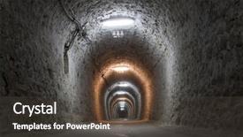  Presentation with tunnel - PPT theme consisting of afterlife - tunnel background and a dark gray colored foreground