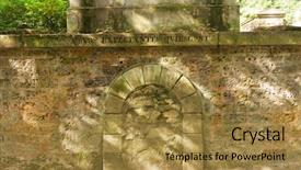  Presentation with view of cusco peru - Presentation theme featuring afterlife - view of the pere lachaise background and a gold colored foreground