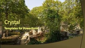  Presentation with view of cusco peru - Presentation theme featuring afterlife - view of the pere lachaise background and a tawny brown colored foreground