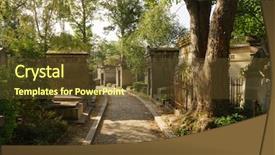  Presentation with view of cusco peru - Audience pleasing presentation theme consisting of afterlife - view of the pere lachaise backdrop and a tawny brown colored foreground