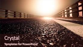  Presentation with road light - Presentation theme having afterlife - wet road leading to bright background and a wine colored foreground