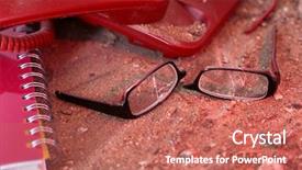  Presentation with earthquake disaster - Amazing PPT layouts having aftermath of earthquake backdrop and a coral colored foreground