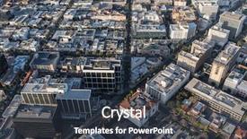  Presentation with rodeo - Slide set enhanced with afternoon aerial view background and a tawny brown colored foreground