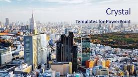  Presentation with tokyo - Audience pleasing slide deck consisting of afternoon cityscape of shinjuku tokyo backdrop and a sky blue colored foreground