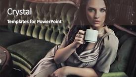  Presentation with afternoon tea - Slides consisting of afternoon coofee in a stylish background and a tawny brown colored foreground