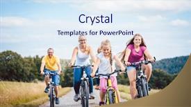  Presentation with bicycles - Colorful presentation enhanced with afternoon in the summer countryside backdrop and a sky blue colored foreground